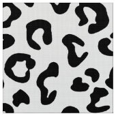 Cheetah Animal Print in Schwarz und Weiß Stoff (Nahaufnahme)