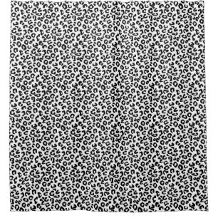 Cheetah Animal Print in Schwarzweiß Duschvorhang