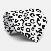 Cheetah Animal Print in Schwarzweiß Krawatte (Gerollt)