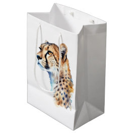 Cheetah Animal Print Mittlere Geschenktüte