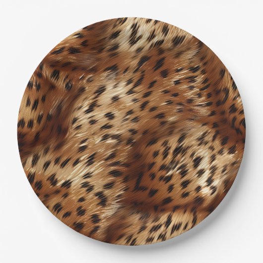 Cheetah Animal Print Pappteller (Vorderseite)