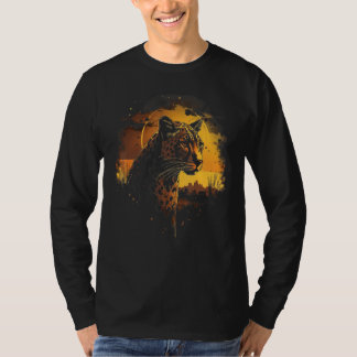 Cheetah Animal Retro Graphic Tees for Men Women Bo