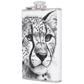 Cheetah Animal Wild Nature Illustration Line Epic Flachmann (Links)