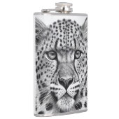 Cheetah Animal Wild Nature Illustration Line Epic Flachmann (Rechts)