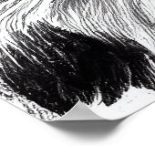 Cheetah Animal Wild Nature Illustration Line Epic Poster (Ecke)