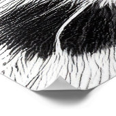 Cheetah Animal Wild Nature Illustration Line Epic Poster (Ecke)