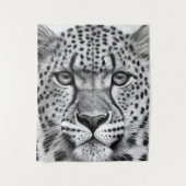 Cheetah Animal Wild Nature Illustration Line Epic Wandteppich (Vorderseite)