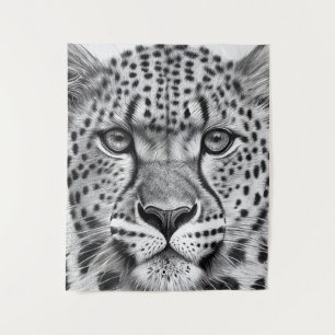 Cheetah Animal Wild Nature Illustration Line Epic Wandteppich