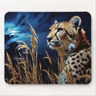 Cheetah Animal Wildlife Wilderness Kunst Mousepad