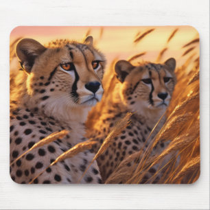 Cheetah Animal Wildlife Wilderness Kunst Mousepad