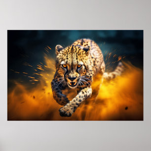 Cheetah Animal Wildlife Wilderness Kunst Poster