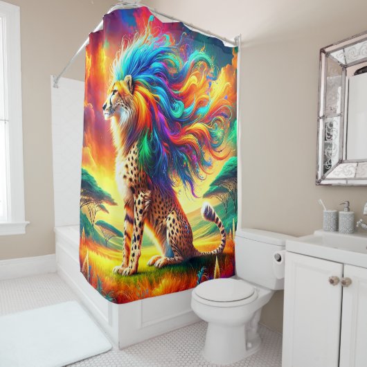 Cheetah Art Duschvorhang (Beispiel)