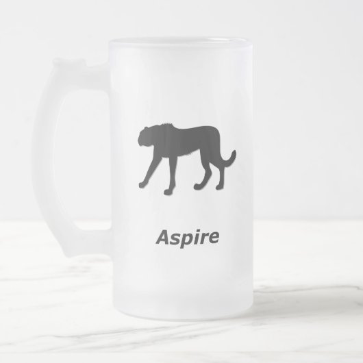 Cheetah Aspire Mattglas Bierglas (Links)