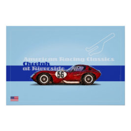 Cheetah at Riverside Poster