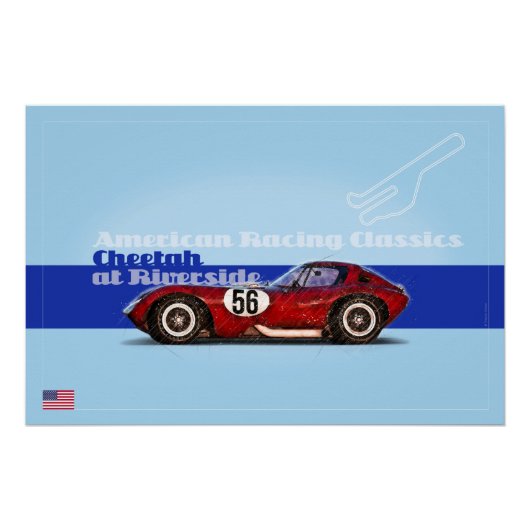 Cheetah at Riverside Poster (Vorderseite)