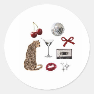 Cheetah-Aufkleber Runder Aufkleber