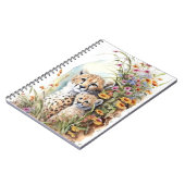 Cheetah Baby and Mama School Office Notebook Gesch Notizblock (Linke Seite)