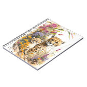 Cheetah Baby and Mama School Office Notebook Gesch Notizblock (Linke Seite)