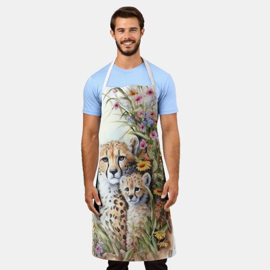 Cheetah Baby und Mama Schürze (Getragen)