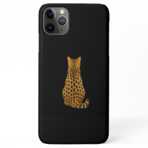 Cheetah Back iPhone Case - Minimalistisch Wildcat 