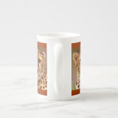 Cheetah Big Cat Face Jumbo Soup oder Coffee Tasse (Rückseite)