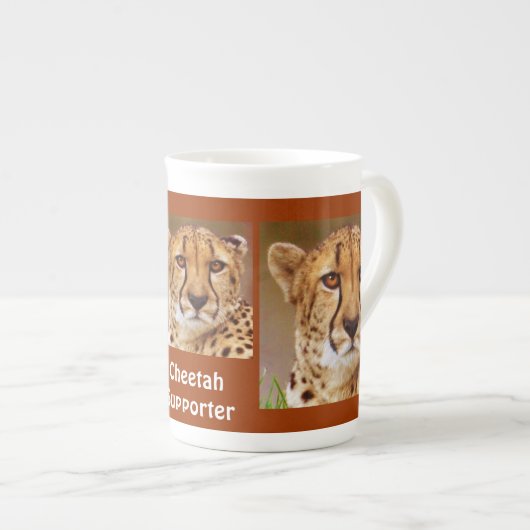 Cheetah Big Cat Face Jumbo Soup oder Coffee Tasse (Vorderseite Rechts)