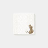 Cheetah Big Cat mit verblasster Tierabdruck Post-it Klebezettel (Vorderseite)