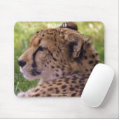 Cheetah Big Cat Wildlife Foto Mousepad (Mit Mouse)