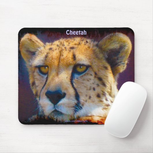Cheetah Big Cat Wildlife Mousepad (Mit Mouse)