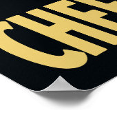 Cheetah Blitz Comic Style Speed Chase Poster (Ecke)