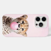 Cheetah Blown Pink Blubble Handy Fall Case-Mate iPhone Hülle (Rückseite (Horizontal))