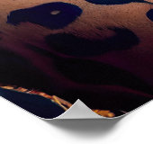 Cheetah Blue Feather Mohawk Weirdcore Rainbow Punk Poster (Ecke)