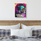 Cheetah Blue Pink Weidcore Rainbow Punk Mohawk Leinwanddruck (Insitu (Schlafzimmer))