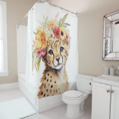 Cheetah Blume Ristorante da Valentino Duschvorhang (Beispiel)