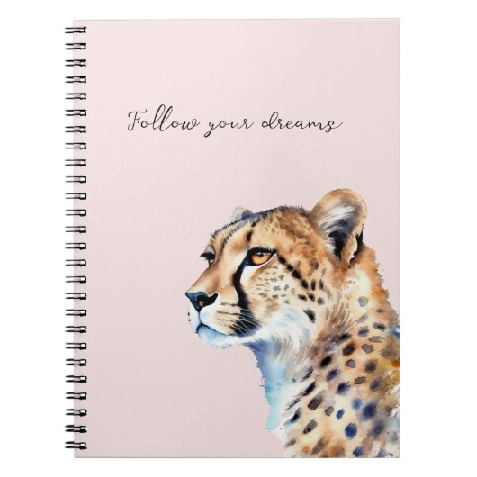 Cheetah Blush Pink Notizblock (Vorderseite)