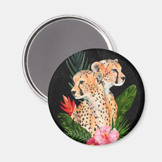 Cheetah Bouquet Magnet (Vorderseite/Rückseite)