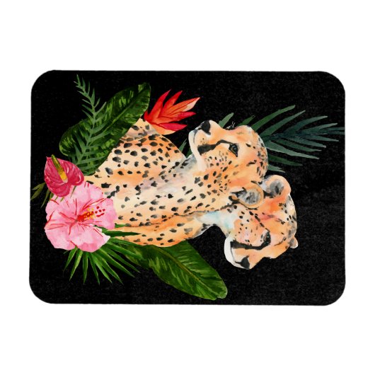 Cheetah Bouquet Magnet (Horizontal)