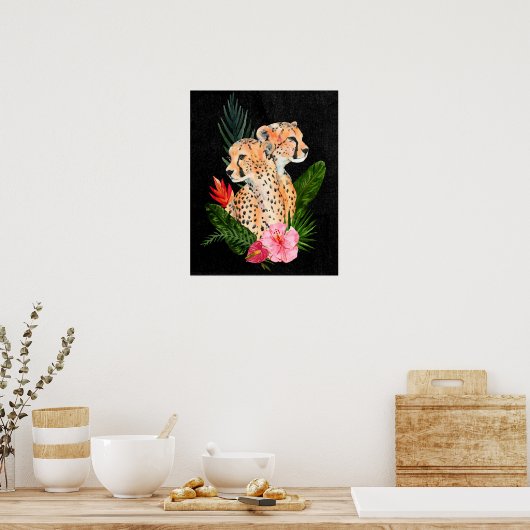 Cheetah Bouquet Poster (Küche)