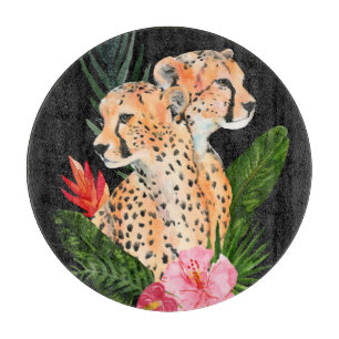 Cheetah Bouquet Schneidebrett