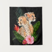 Cheetah Bouquet Wandteppich (Vorderseite)