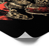 Cheetah Boxer Fighter Boxing Poster (Ecke)