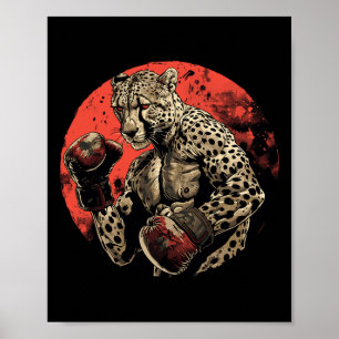 Cheetah Boxer Fighter Boxing Poster