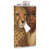 Cheetah & Boy: Bond of the wild and innocent Flachmann (Rechts)