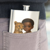 Cheetah & Boy: Bond of the wild and innocent Flachmann (Beispiel)