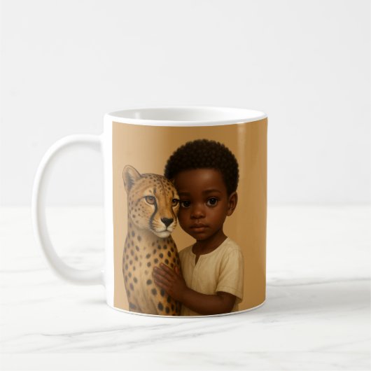 Cheetah & Boy: Bond of the Wild and Innocent Kaffeetasse (Links)
