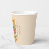 Cheetah Brautparty Jungle Pflanze Pappbecher (Links)