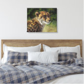 Cheetah Canvas Print 20" x 16" Leinwanddruck (Insitu (Schlafzimmer))
