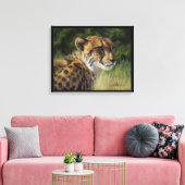 Cheetah Canvas Print 20" x 16" Leinwanddruck (Insitu (Wohnzimmer))