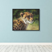Cheetah Canvas Print 20" x 16" Leinwanddruck (Insitu (Holzboden))