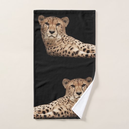 Cheetah Cat Badetuch Set (Handtuch)